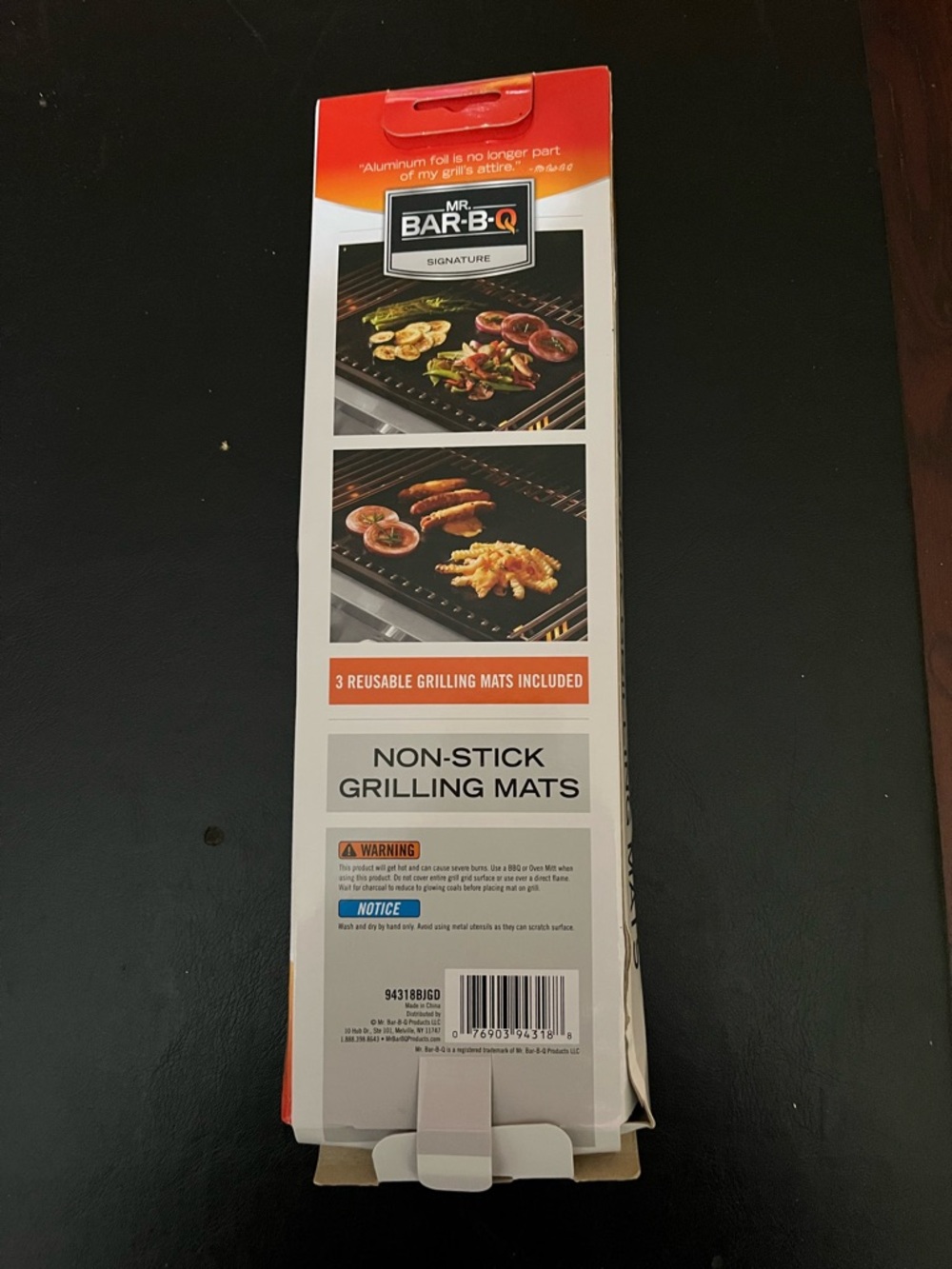 Non-Stick Grilling Mats - Black (3-Pack)